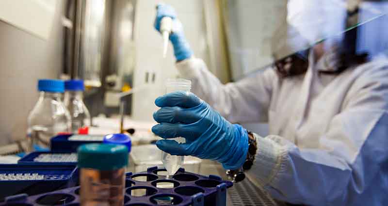 Cientista analisando gene