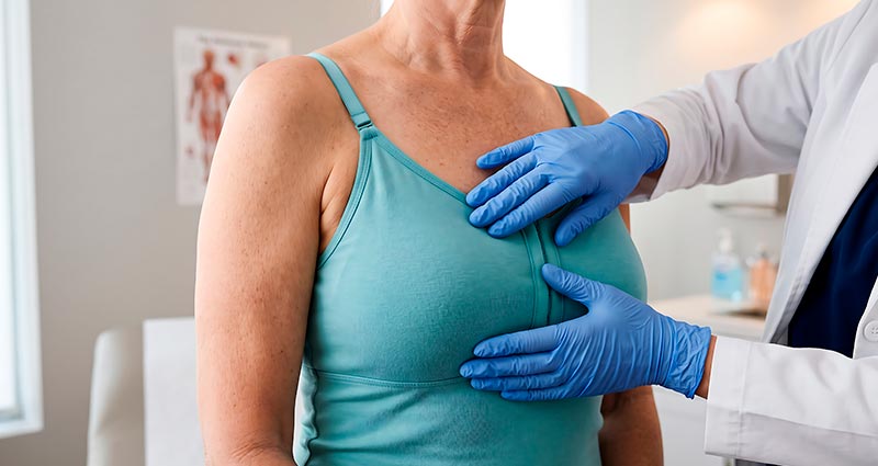 Médico realizando exame em paciente na clínica